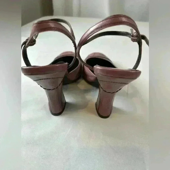 Prada 🔥🔥Capretto Fume Petalo Decorative Stitch Mary Jane Pump Chunky Flair - Picture 7 of 12